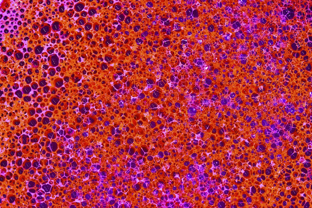 Foamy Texture Art Print by Lisa Engelbrecht showcasing vibrant colors and unique textures.