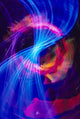 Blue and Pink Neon Lighting Poster Print by Mark Gibson
