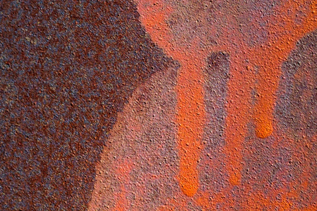 Details of Rust and Paint on Metal Poster Print by Zandria Muench Beraldo