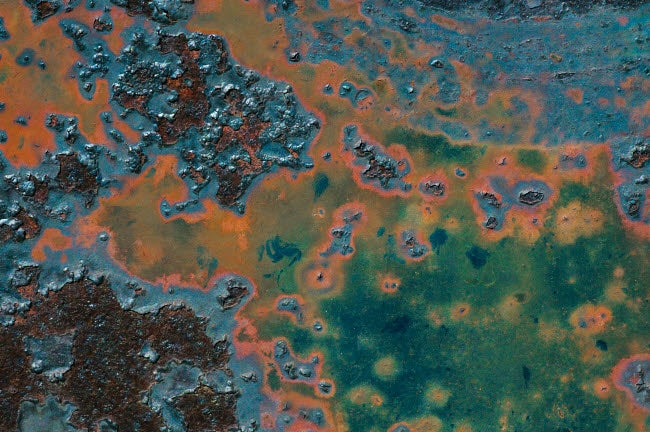 Details of Rust and Paint on Metal Poster Print by Zandria Muench Beraldo