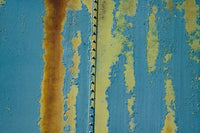 Details of Rust and Paint on Metal poster print by Zandria Muench Beraldo showcasing intricate textures.