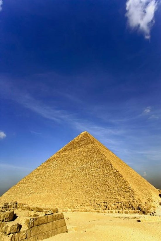 Great Pyramid of Giza Poster Print showcasing Khufu's ancient monument in Cairo, Egypt.