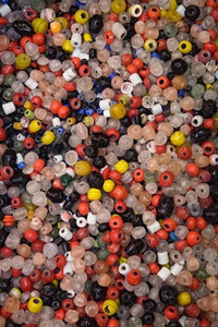 Glass beads displayed at Khan el Khalili Bazaar in Cairo, Egypt poster print.
