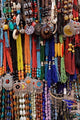 Souvenir necklaces displayed at a market in Luxor, Egypt poster print