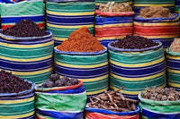 Colorful Spices at Bazaar, Luxor, Egypt Poster Print by Adam Jones showcasing vibrant spices.