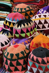 Colorful Head Wear for Sale, Luxor, Egypt Poster Print by Adam Jones