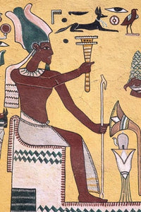 History with Painting Artwork in Luxor, Egypt Poster Print by Bill Bachmann