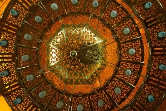 Chandelier Mosque Poster Print by Darrell Gulin showcasing intricate designs.