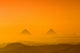 Poster print of Pyramids at Giza by Kenneth Garrett, showcasing the Khafre and Menkaure pyramids.