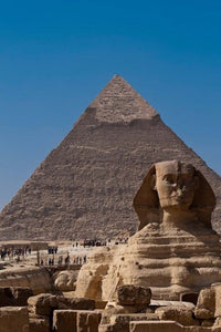 Sphinx and Pyramid of Giza poster print by Michael DeFreitas.