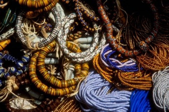 Detail of Beads for Jewelry Making, Makola Market, Accra, Ghana Poster Print by Alison Jones