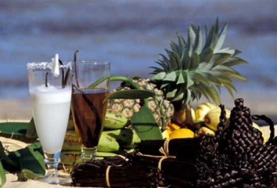 Tropical Breakfast Madagascar poster print by Michele Molinari, vibrant tropical scene.