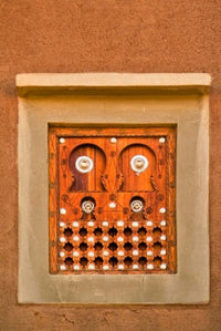 Ornate Detail of a Wooden Window Print by Janis Miglavs