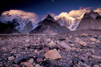 Broad and Gasherbrun Peaks Art Print by Art Wolfe showcasing the Karakoram Range in Pakistan.