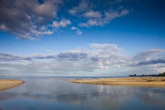 Mauritius Tamarin Bay Dawn Poster Print by Walter Bibikow