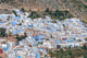 Chefchaouen Morocco Overview Poster Print showcasing blue-washed buildings and vibrant streets.