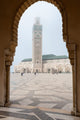 Casablanca Mosque exterior poster print by Jaynes Gallery showcasing intricate architecture.