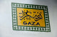 Morocco Tetouan Tile Gaza sign poster print by Cindy Miller Hopkins showcasing vibrant colors and traditional patterns.