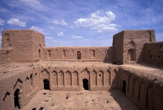 Abandoned Fortress in Morocco Poster Print by John & Lisa Merrill, showcasing stunning architecture and landscape.