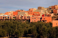 Small village settlements in the foothills of the Atlas Mountains, Morocco poster print by Kymri Wilt.