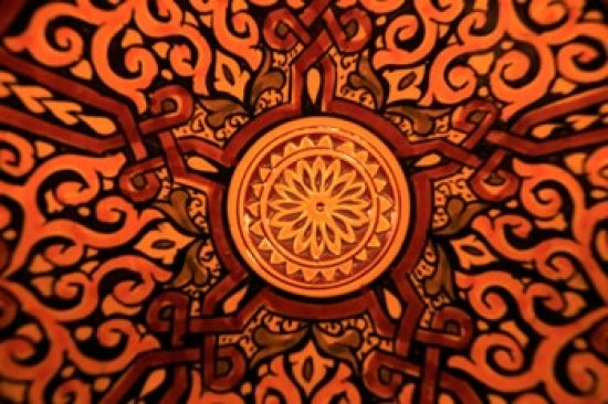 Hand-painted glazed bowl detail art print by Kymri Wilt.