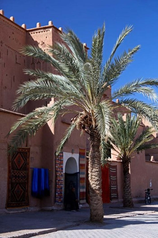 Berber Carpets of Ourzazate poster print showcasing intricate designs and vibrant colors.