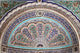 Painted stucco detail at El Bahia Palace in Marrakech, Morocco - Poster Print