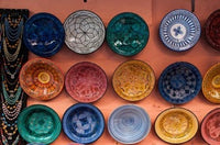 Pottery Craft Poster Print featuring traditional Moroccan pottery by Sergio Pitamitz.