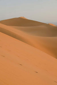 Erg Chebbi Dunes Poster Print by Walter Bibikow showcasing beautiful Moroccan sand dunes.