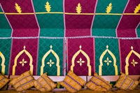 Interior of Moroccan Dinner at Tent Hotel Ksar Tinsouline Poster Print by Walter Bibikow