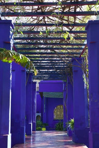 Villa Courtyard in Marrakech, Morocco Poster Print by Walter Bibikow
