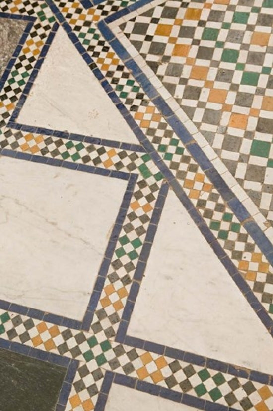Mosaic Floor at Musee de Marrakech Poster Print by Walter Bibikow