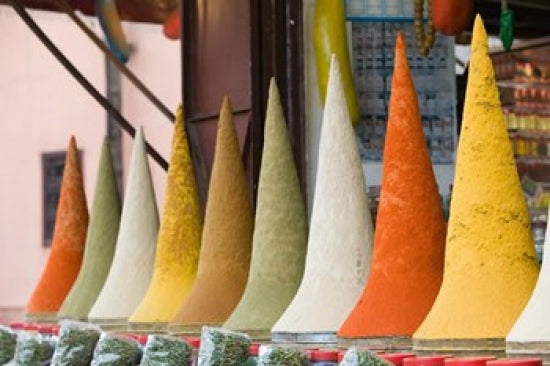 Place des Ferblatiers Moroccan Spices Souk Poster Print by Walter Bibikow