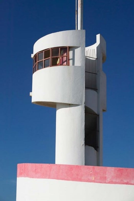 Ain Diab Beach Lifeguard Tower Poster Print featuring vibrant coastal scenery.