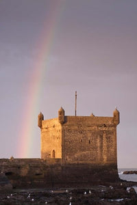 Rainbow Over Fortress, Essaouira, Morocco Poster Print by William Sutton