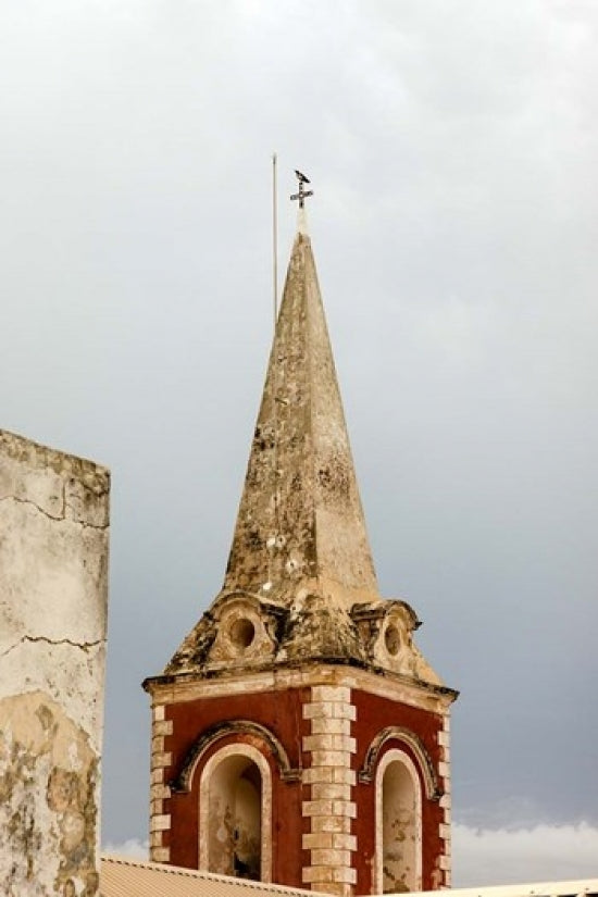 Steeple at the Governors Palace Chapel poster print showcasing Mozambique's stunning architecture.