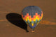 Hot air balloon soaring over the Namib Desert in Namibia by David Wall.