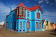 Colorful German colonial architecture poster print featuring Luderitz, Namibia by David Wall.