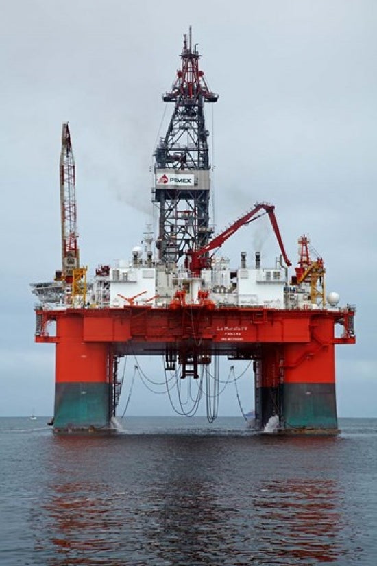 Oil Rig in Walvis Bay, Namibia - Poster Print by David Wall