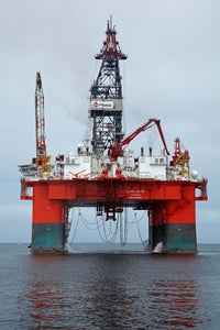Oil Rig in Walvis Bay, Namibia - Poster Print by David Wall