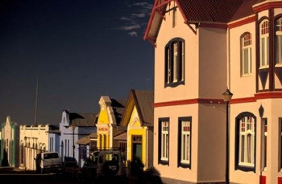 Street Scene and Town View poster print showcasing Namibia's vibrant culture and scenery.