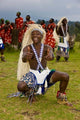 Hutu Tribe Male Dancer poster print by Ralph H. Bendjebar, vibrant Rwandan culture artwork