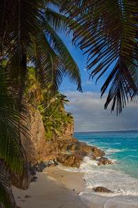 Anse Beach on Fregate Island, Seychelles poster print by Alison Wright.