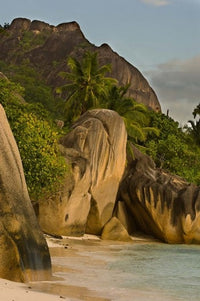 Anse-Source D'Argent Beach Poster Print by Alison Wright showcasing tropical beach scenery.