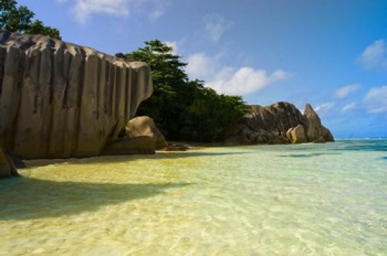 Cliffs of Anse-Source D'Argent, Seychelles poster print by Alison Wright