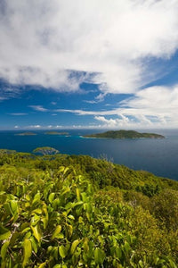 Seychelles La Digue Nid d'Aigle Peak Poster Print by Walter Bibikow