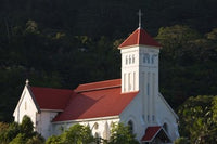Seychelles Mahe Island Cascade St. Andrew Church Poster Print by Walter Bibikow.