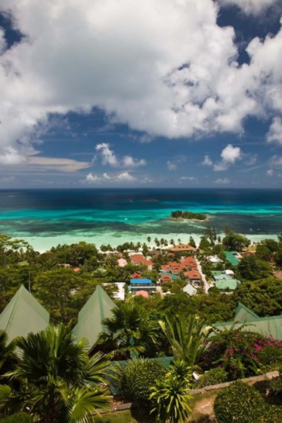 Seychelles Anse Volbert Tourist Village Poster Print by Walter Bibikow