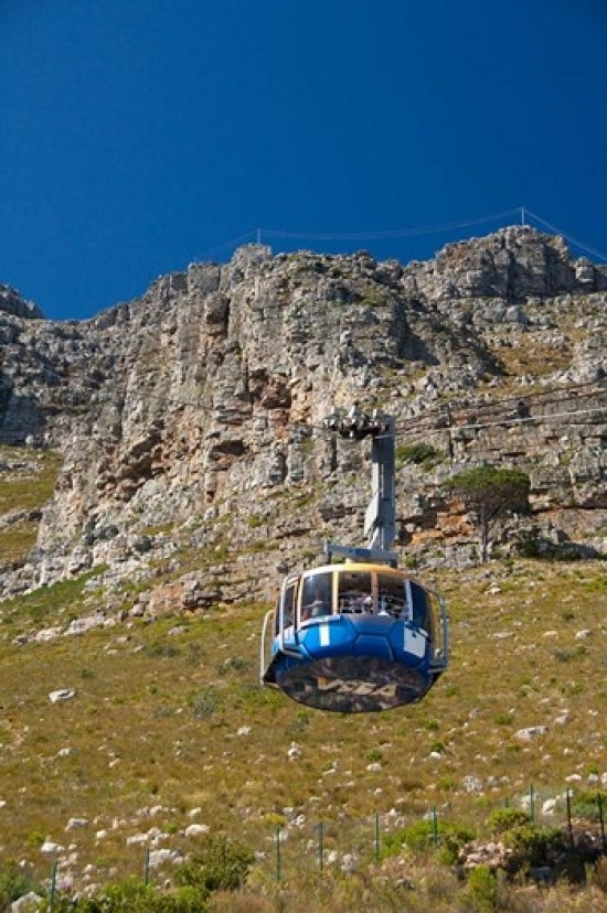 Table Mountain Tram Poster Print by Cindy Miller Hopkins, showcasing stunning landscape art.