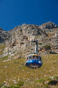 Table Mountain Tram Poster Print by Cindy Miller Hopkins, showcasing stunning landscape art.
